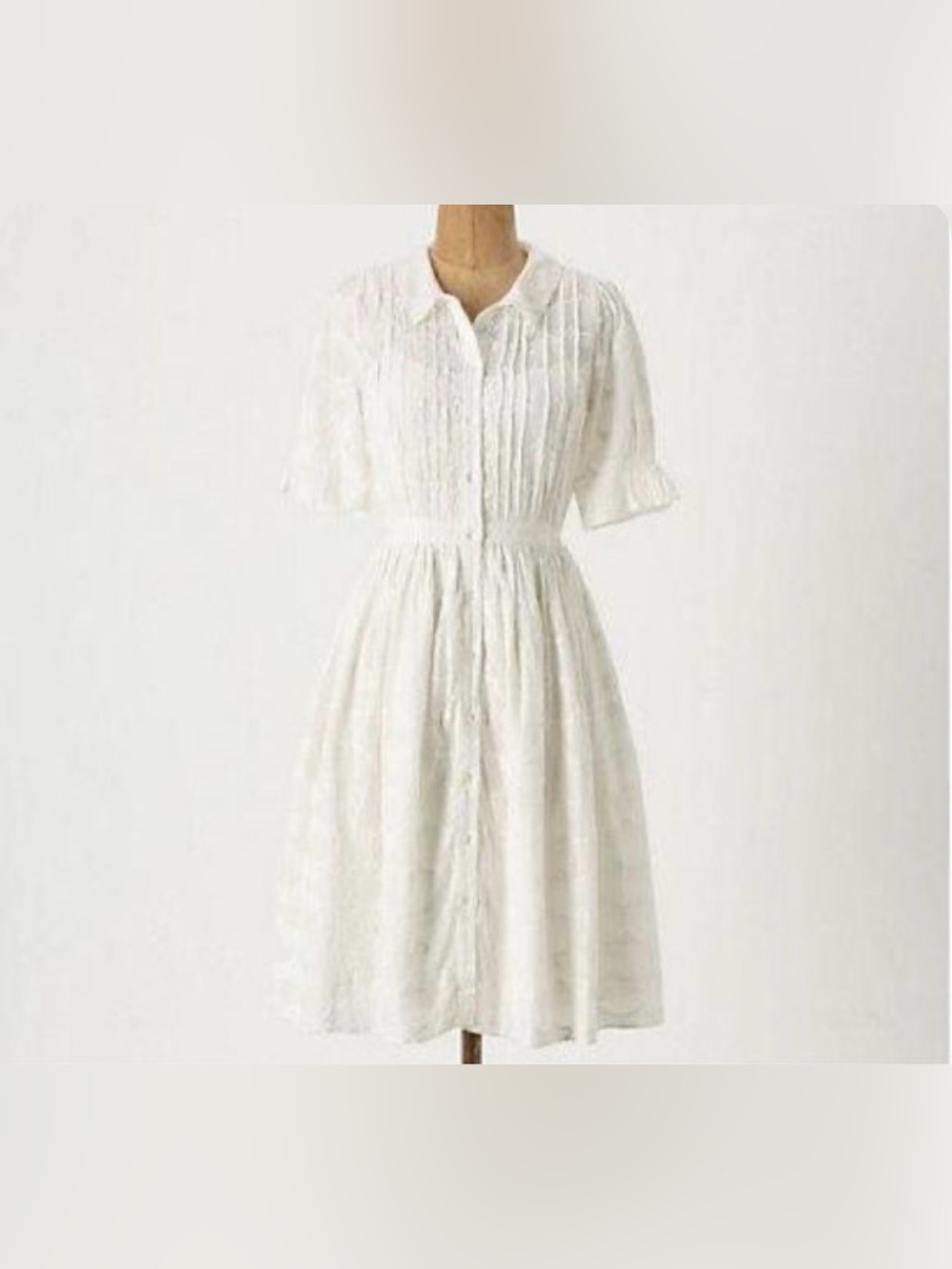 Anthropologie embroidered shirt dress